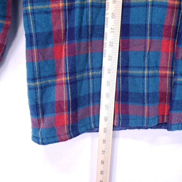 Vintage Wilderness Sweater Men's Size XL Flannel Button Up Plaid Quilted Outdoor - Picture 5 of 15